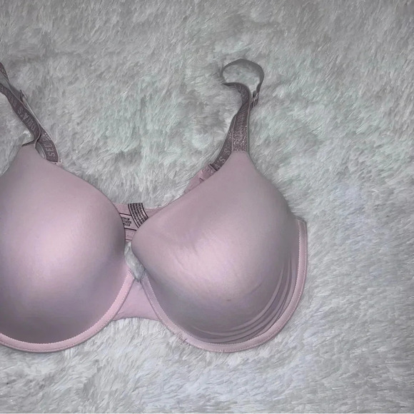 Victoria Secret Pink Bra size 36DD with Glitter Spellout Straps - Picture 1 of 5